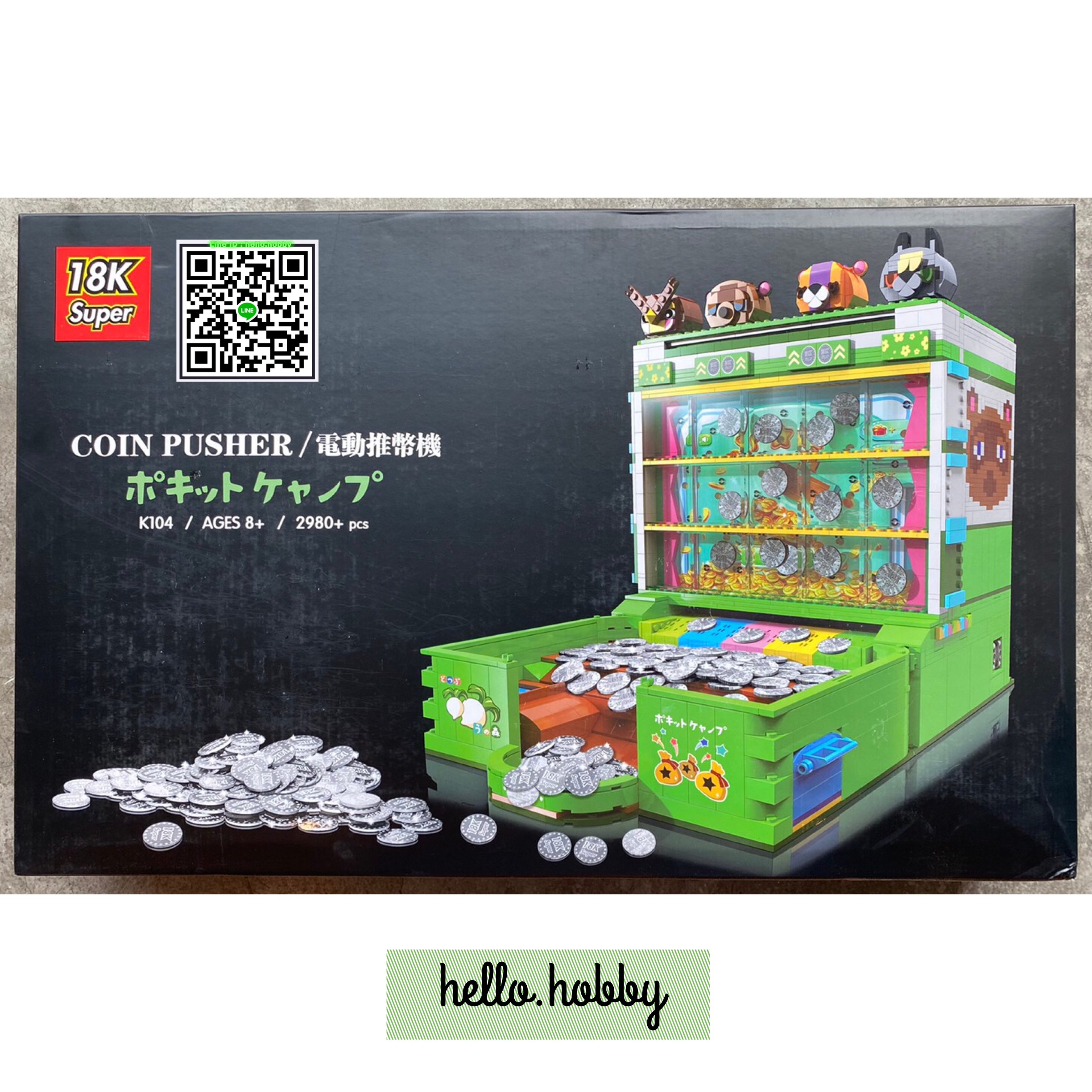Super 18K K 104 Coin Pusher 2980pcs