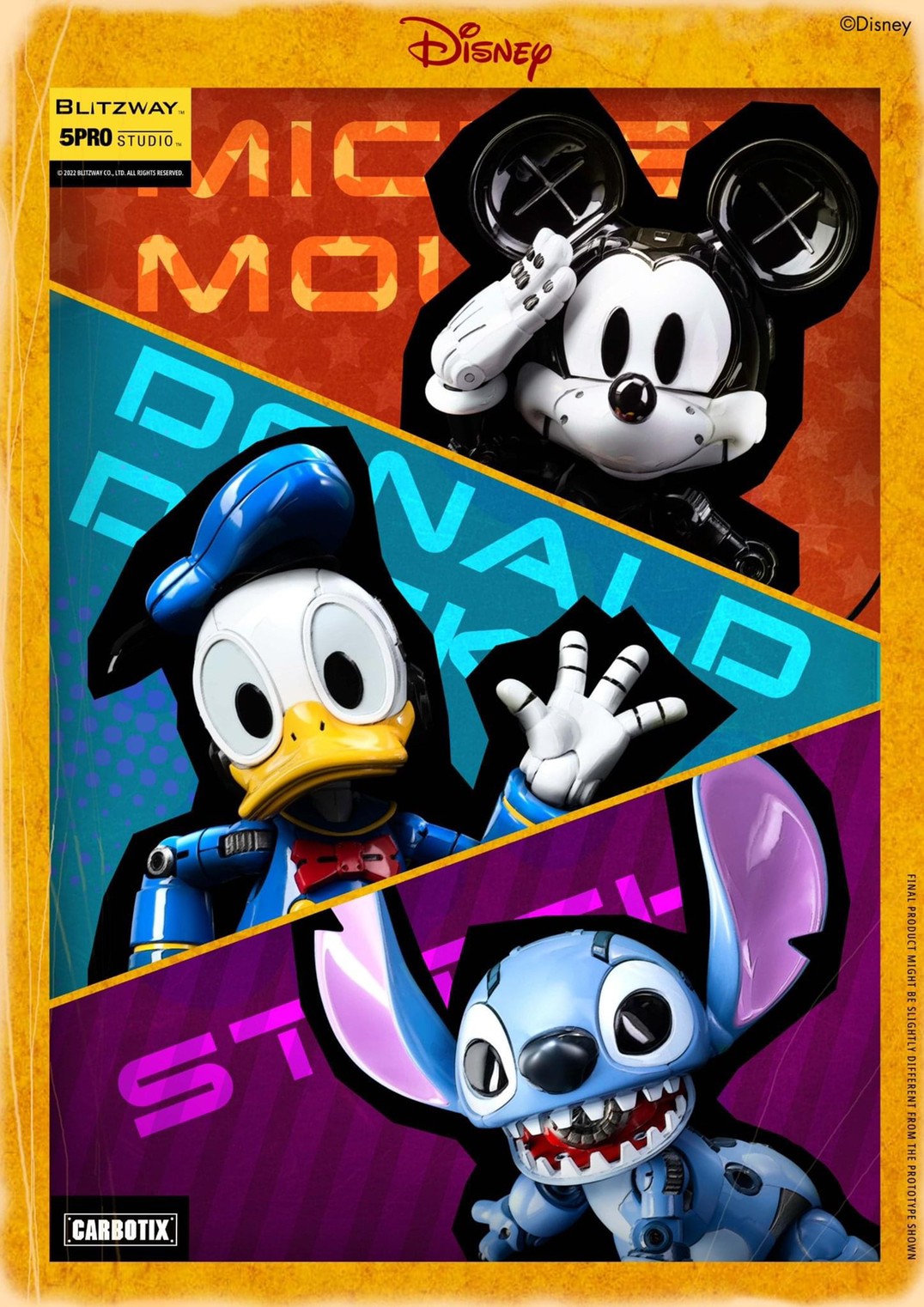 CARBOTIX Disney Characters Series Mickey Mouse / Donald Duck / Stitch by Blitzway x 5Pro Studio
