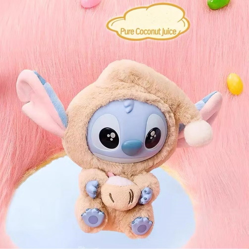 ตุ๊กตาพวงกุญแจ Disney - Lilo & Stitch - Eat Something Before Sleep Series Plush Keychain by Miniso