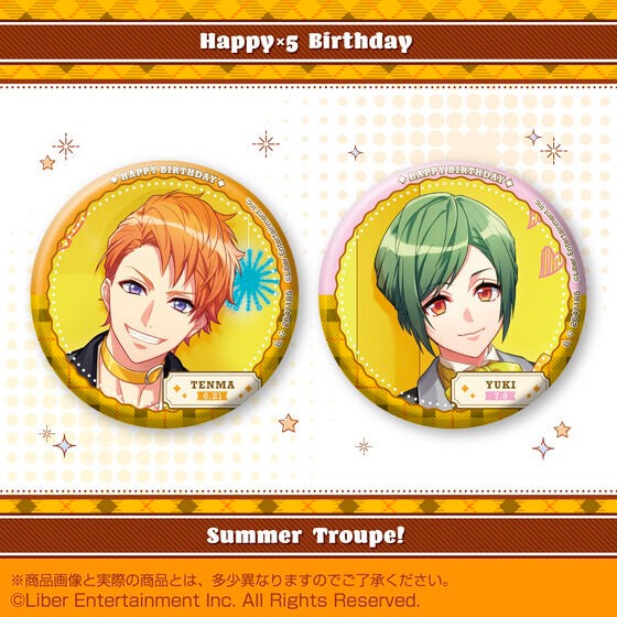 PRE-ORDER : A3! Hologram Can Badge ~Happy x 5 Birthday Summer Troupe!~
