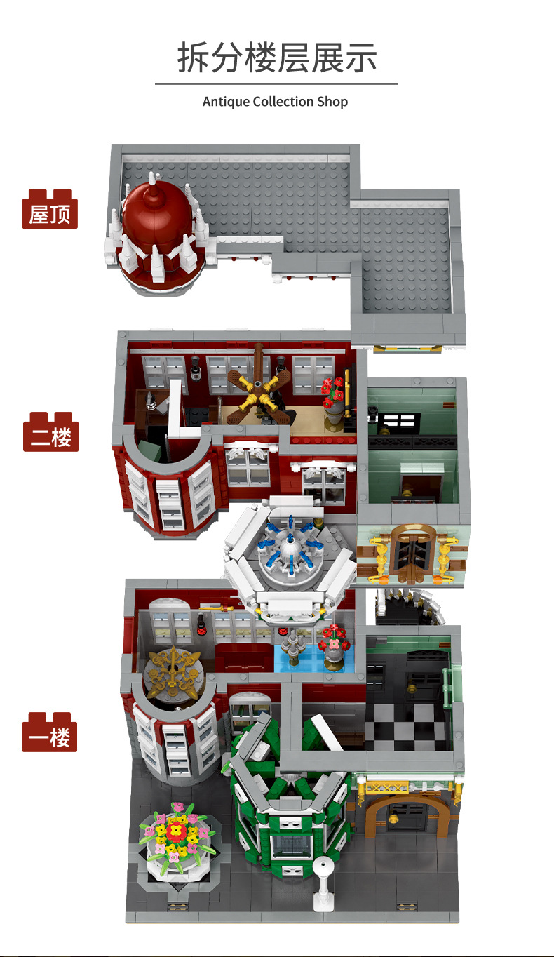 Mould king 16005 Antique Collection Shop 3050pcs (มีไฟ)