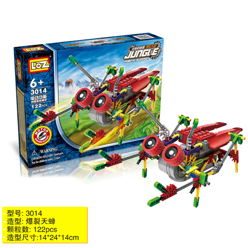LOZ 3014 Robotic Jungle Cicada 122pcs (มีมอเตอร์เดินได้)