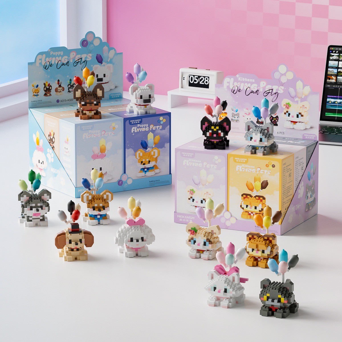 ตัวต่อนาโน Size M - Mekansm Puppy Flying Pets Cat Dog