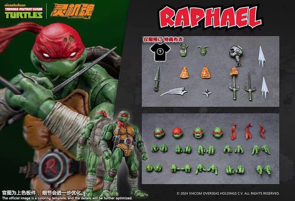 Pre-order : 1/12 TMNT Teenage Mutant Ninja Turtles Leonardo / Raphael Action Figure by LingJiHun