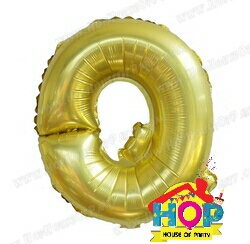 ลูกโป่งฟอยส์ตัวอักษร Q ขนาด 40 นิ้ว สีทอง