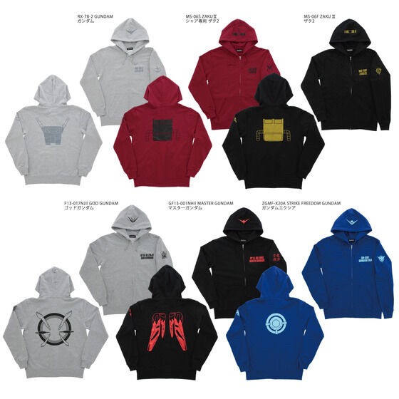 PRE-ORDER : Gundam Series MS Motif Zip Hoodie