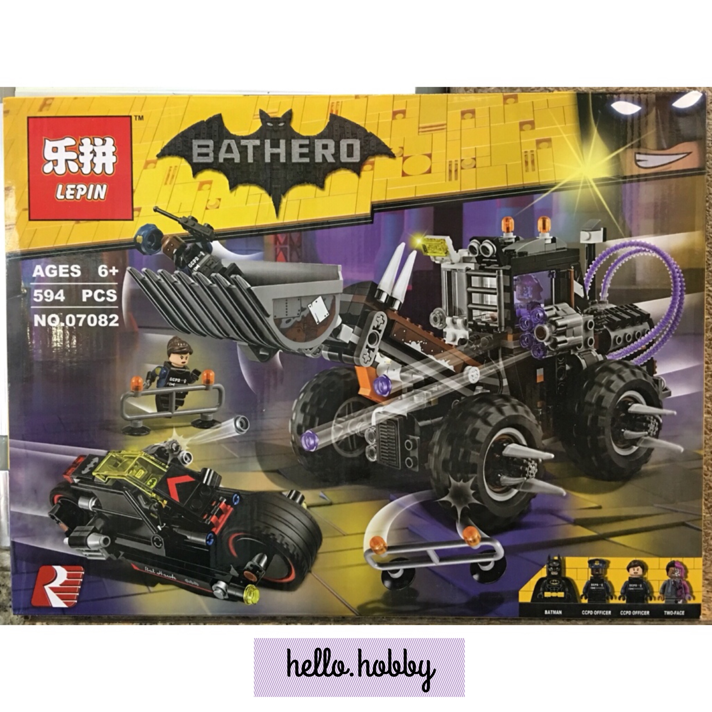 Lepin 07082 Batman Two-Face Double Demolition 594pcs