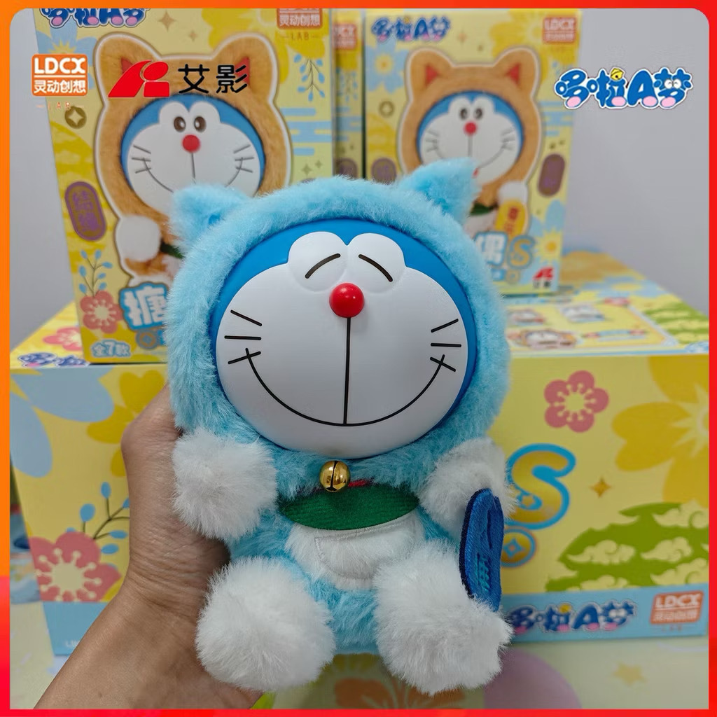 ตุ๊กตาโดเรม่อนกวัก ลิขสิทธิ์แท้ ได้ 1ตัว - Doraemon Doll V1 Wishing Lucky Cat Series by LDCX