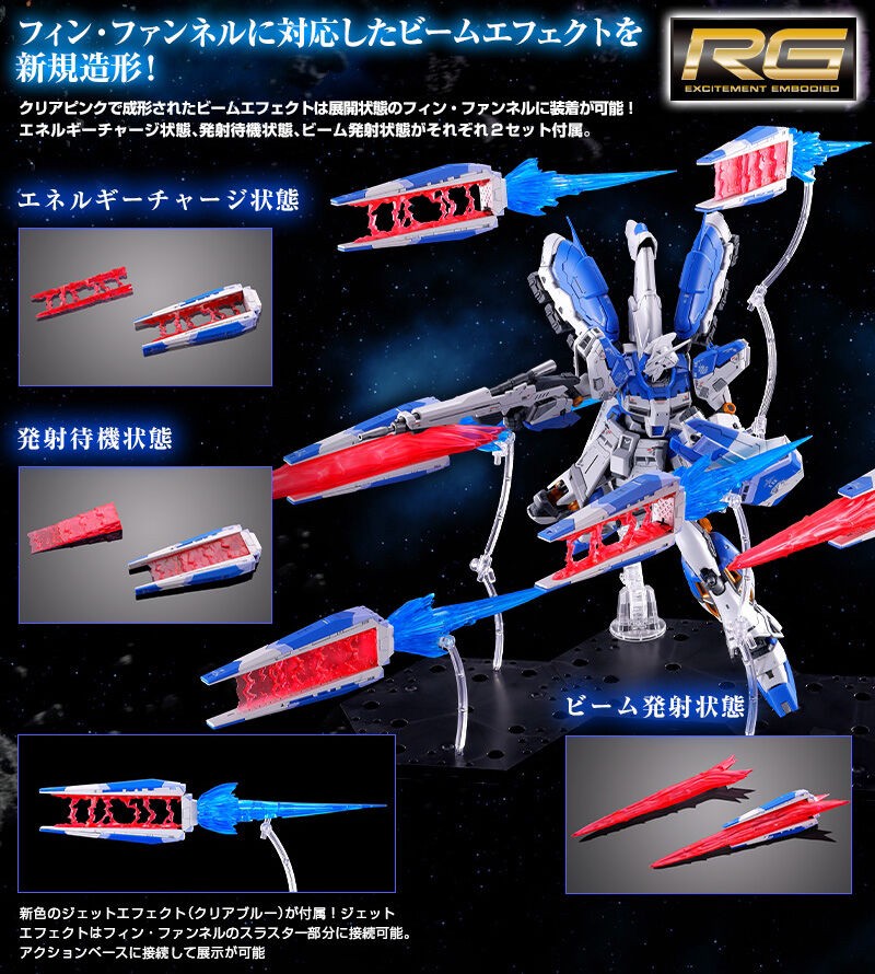 PRE-ORDER : RG 1/144 HI-NU Gundam Fin Funnel Effect Plastic Model
