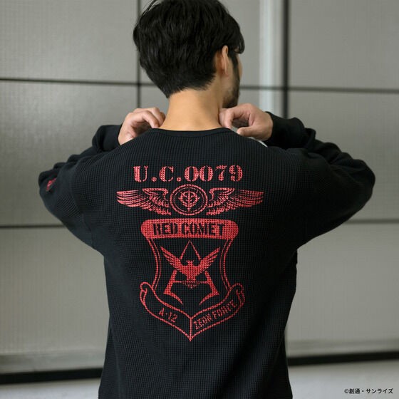 PRE-ORDER : STRICT-G.ARMS "Mobile Suit Gundam" Waffle Long T-shirt with Emblem