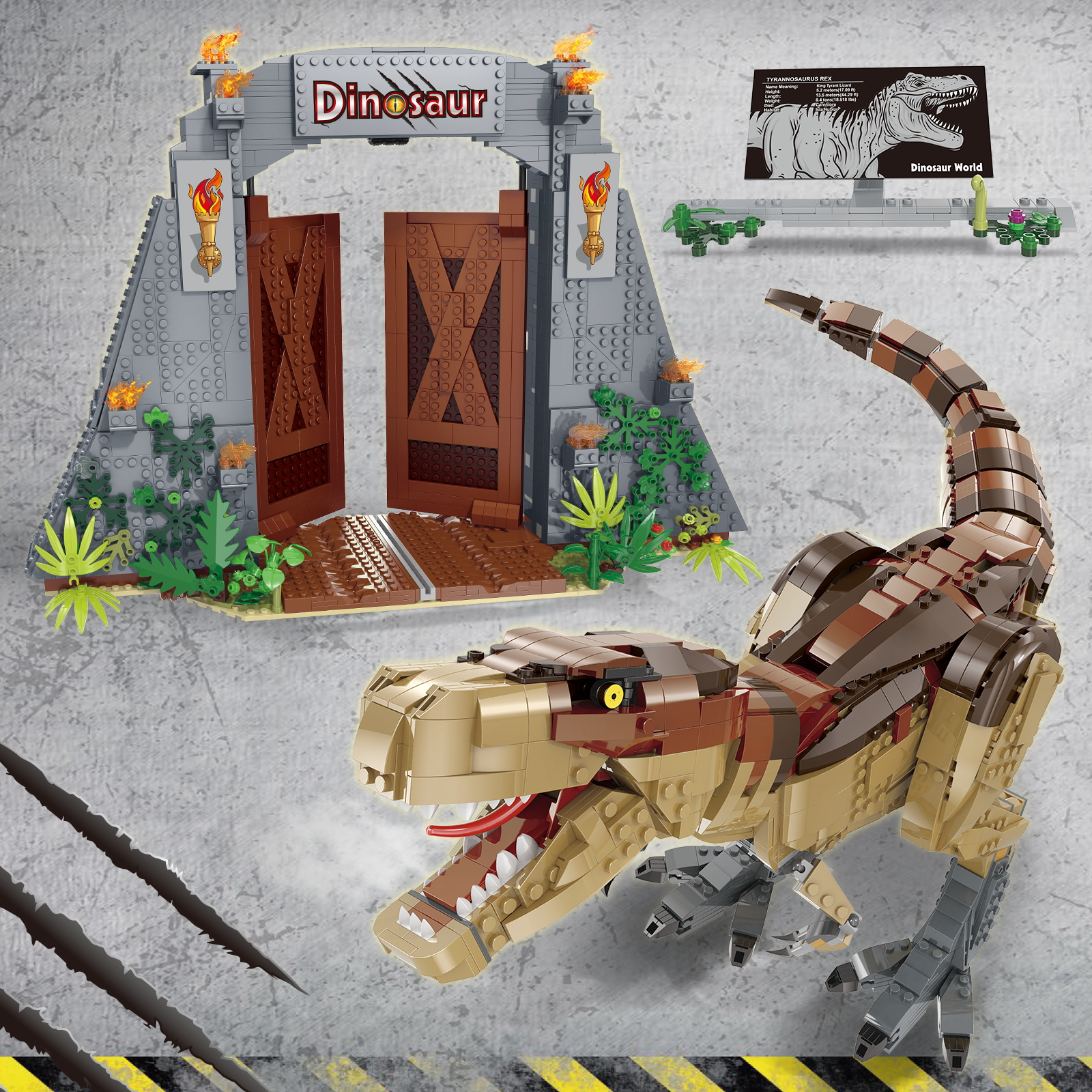 Lari 11338 Jurassic Park: T. rex Rampage 3156pcs