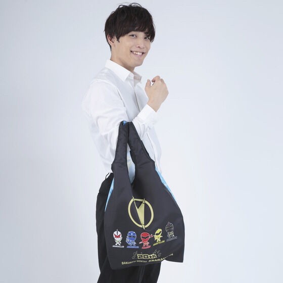 PRE-ORDER : Bakuryu Sentai Abaranger / Ninpuu Sentai Hurricaneger Deformed Foldable Tote Bag (medium)
