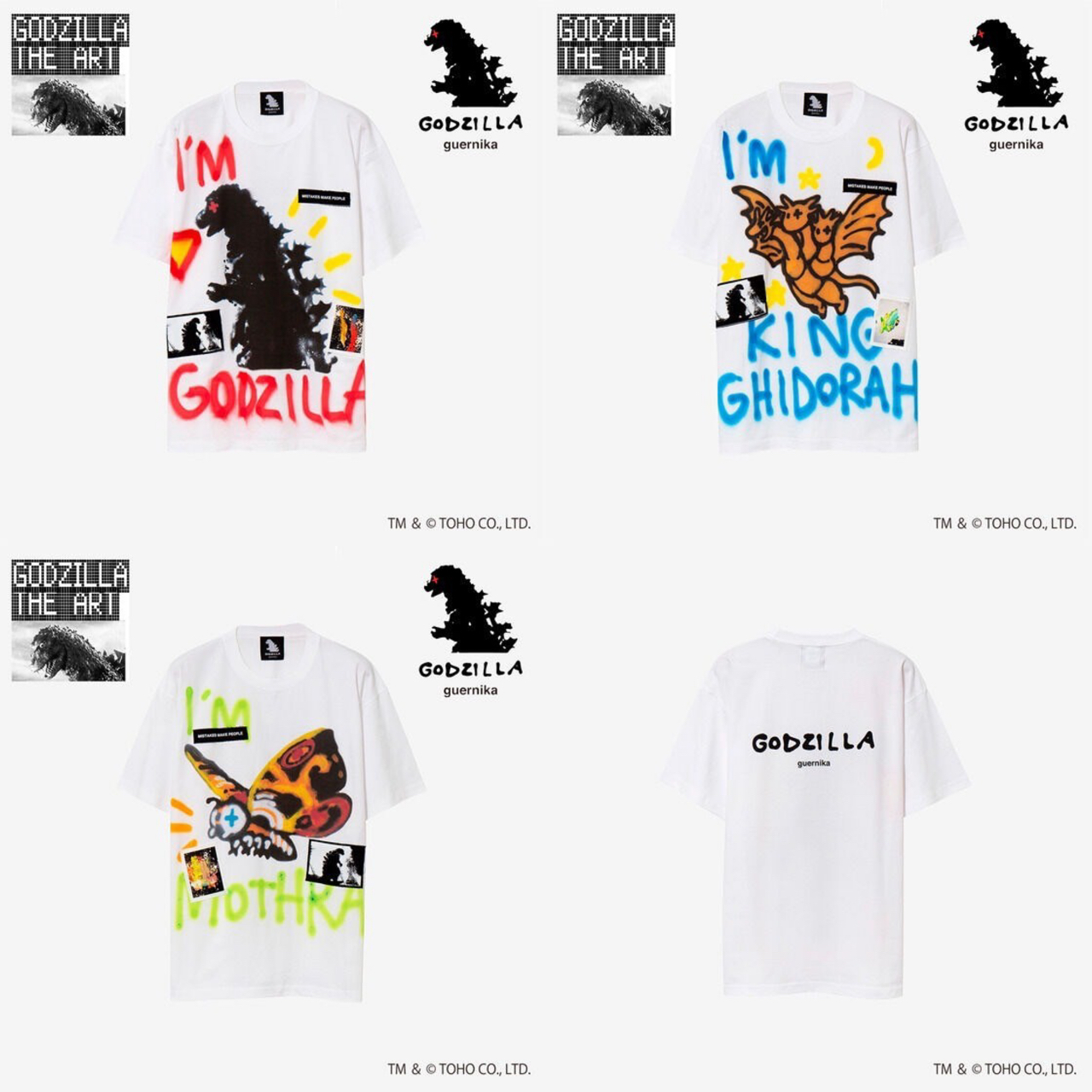 PRE-ORDER : 【guernika】Godzilla Paint T-shirt