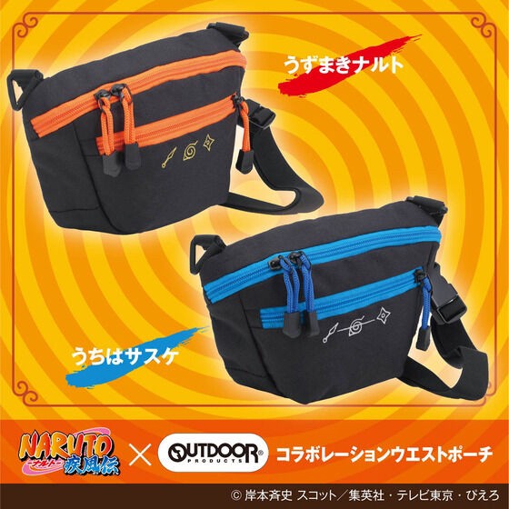 PRE-ORDER : Naruto Shippuden OUTDOOR PRODUCTS Collaboration Waist Pouch