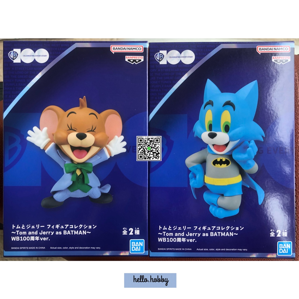 Tom And Jerry Figure Collection ～Tom And Jerry As Batman～ WB100Th Anniversary Ver. By Banpresto (A:Tom) (B:Jerry)