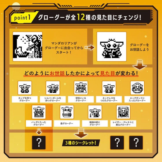 PRE-ORDER : Star Wars Grogu Tamagotchi & Silicone Case Set (Using the Force ver./Blue ver.)