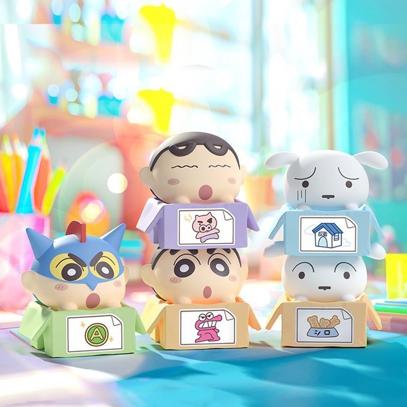 ซองสุ่มชินจัง ได้ 1 ตัว | Mini Beans Crayon Shinchan Stacking Box Series by Futabasha