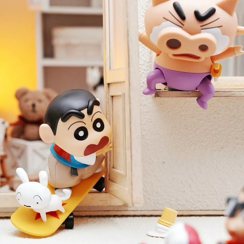 ร้าน🇹🇭 พร้อมส่ง✨ โมเดลชินจังได้ 1ตัว ไขลานดุ๊กดิ๊ก Crayon Shinchan Dynamic Shin-Vibes Series by 52Toys