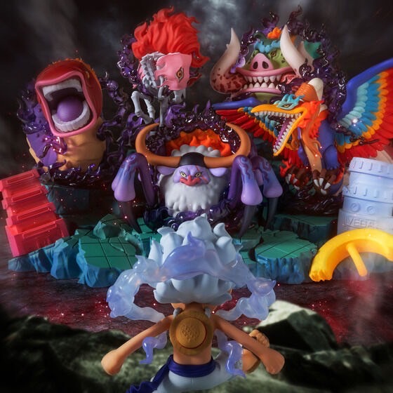 PRE-ORDER : One Piece World Collectible Figure PREMIUM Monkey D. Luffy VS Five Elders