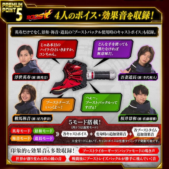 PRE-ORDER : Kamen Rider Geats PREMIUM DX Memorial Magnum & Boost Raise Buckle Set