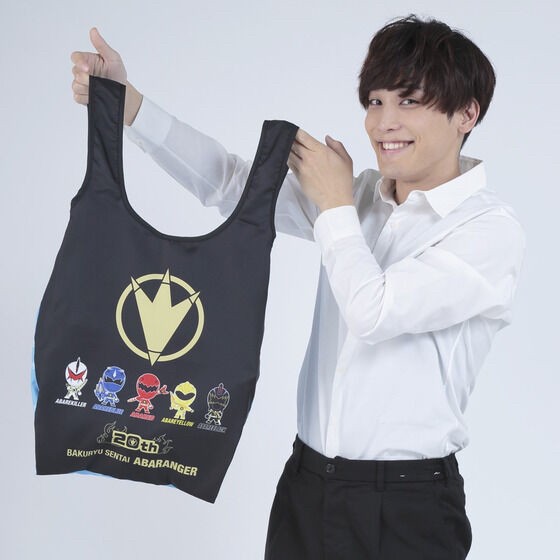 PRE-ORDER : Bakuryu Sentai Abaranger / Ninpuu Sentai Hurricaneger Deformed Foldable Tote Bag (medium)