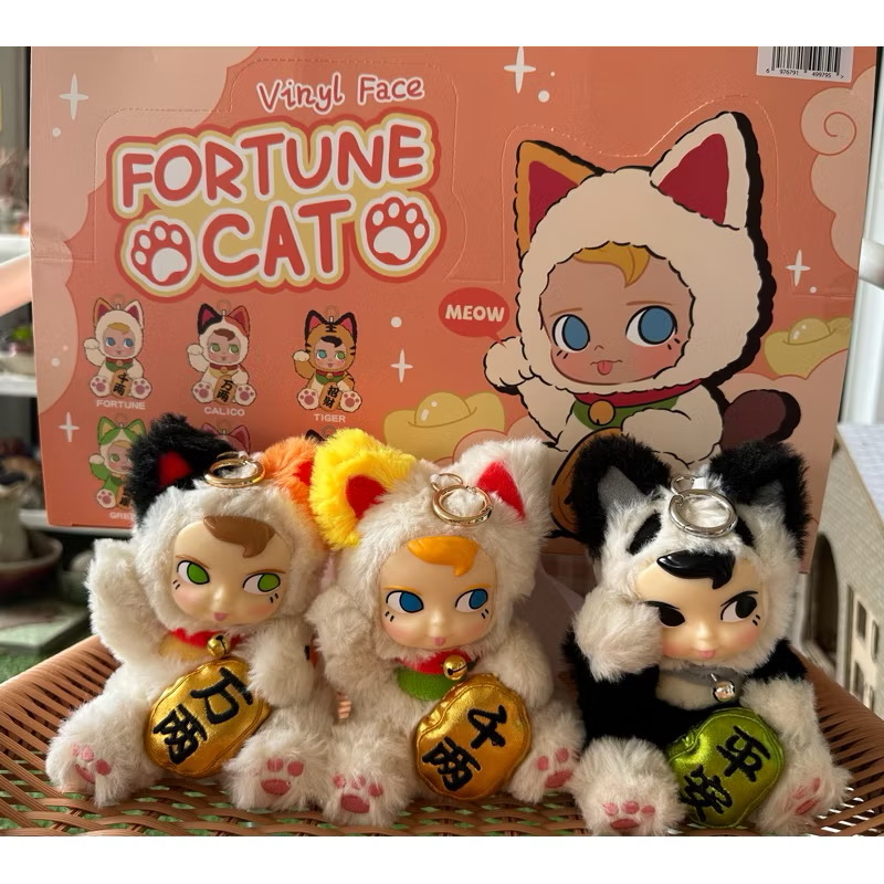 ตุ๊กตาพวงกุญแจ ลิขสิทธิ์แท้ - SAMSAM Fortune Lucky Cat Series Plush Pendant Keychain by Paws Nova
