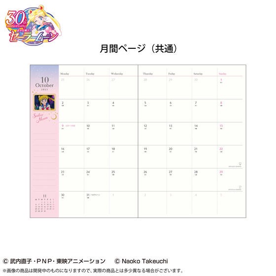 PRE-ORDER : Pretty Guardian Sailor Moon 2024 Notebook Monthly B6 (2 types in total)