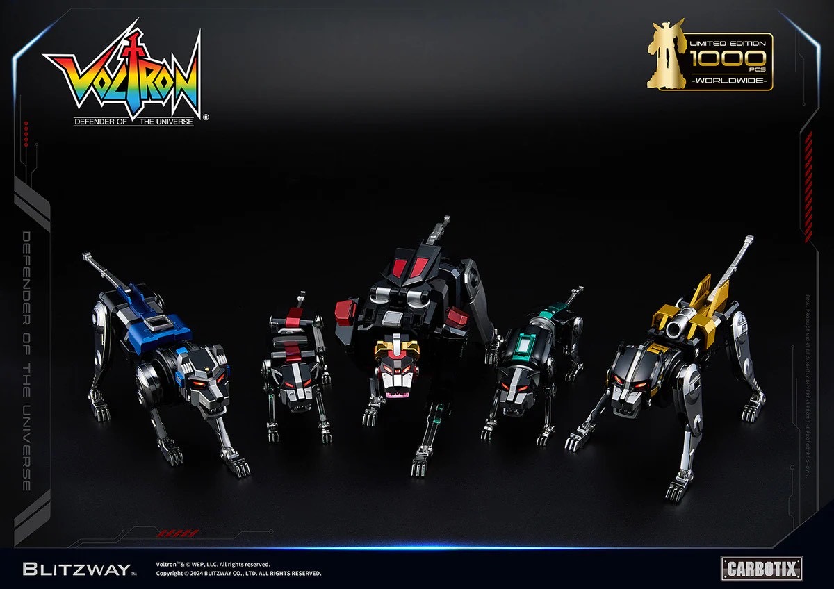หุ่นยนต์ CARBOTIX - *Limited 1,000 pcs Worldwide* Carbotix Black Voltron & Base Complete Set by Blitzway (หุ่น+ฐาน+อาวุธเสริม) (มีกล่องน้ำตาล)