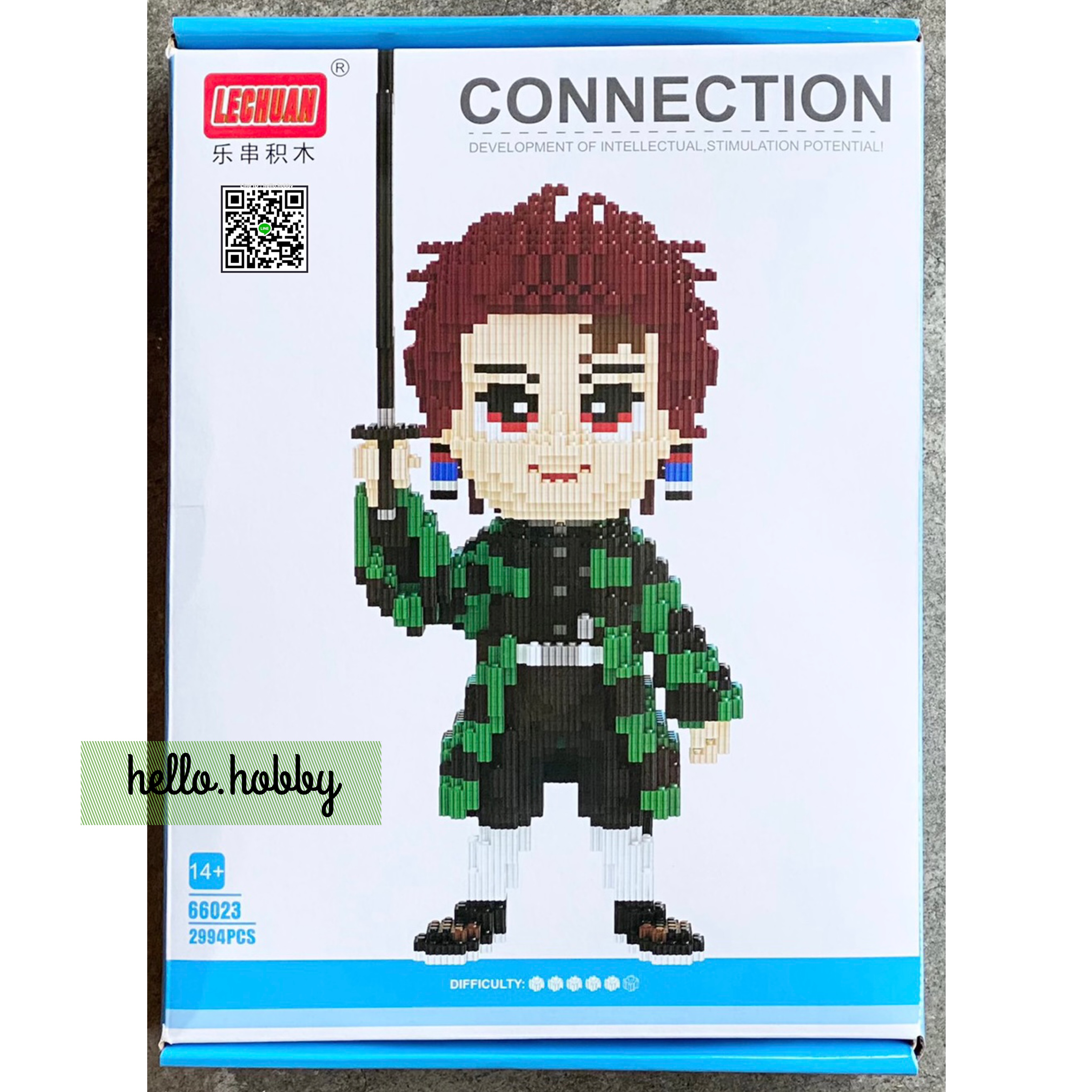 Lechuan 66023 Demon Slayer m Kimetsu No Yaiba - Tanjiro 2994pcs (แบบเฟือง)