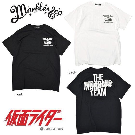 PRE-ORDER : Kamen Rider x Marbles Collaboration T-shirt Shocker Mark Pattern