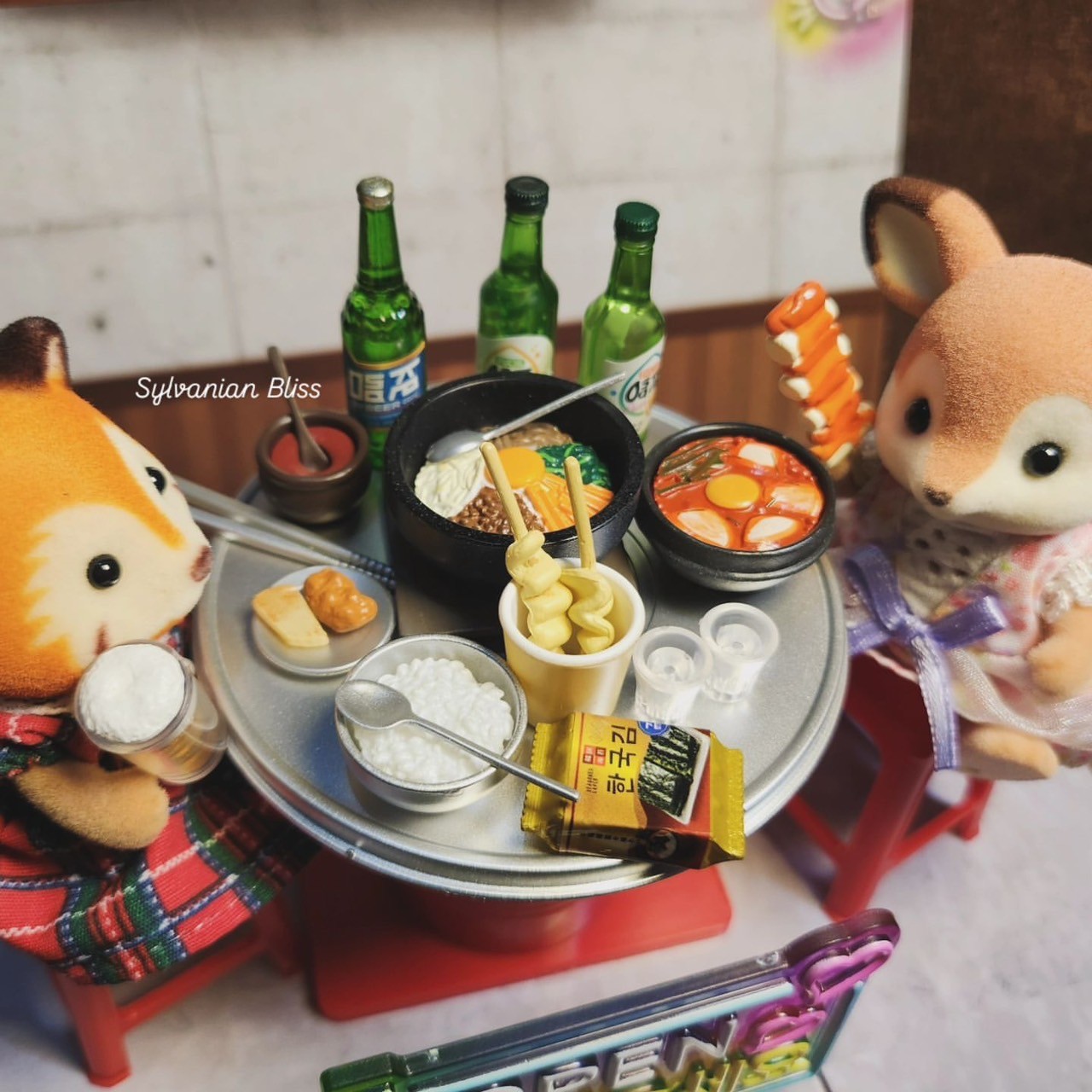 Re-Ment Petit Sample Neon and Romance Korean Food Night Stall by Re-Ment (Set of 8)