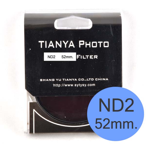 TIANYA Neutral Density ND 2 ND2 Filter 52mm.