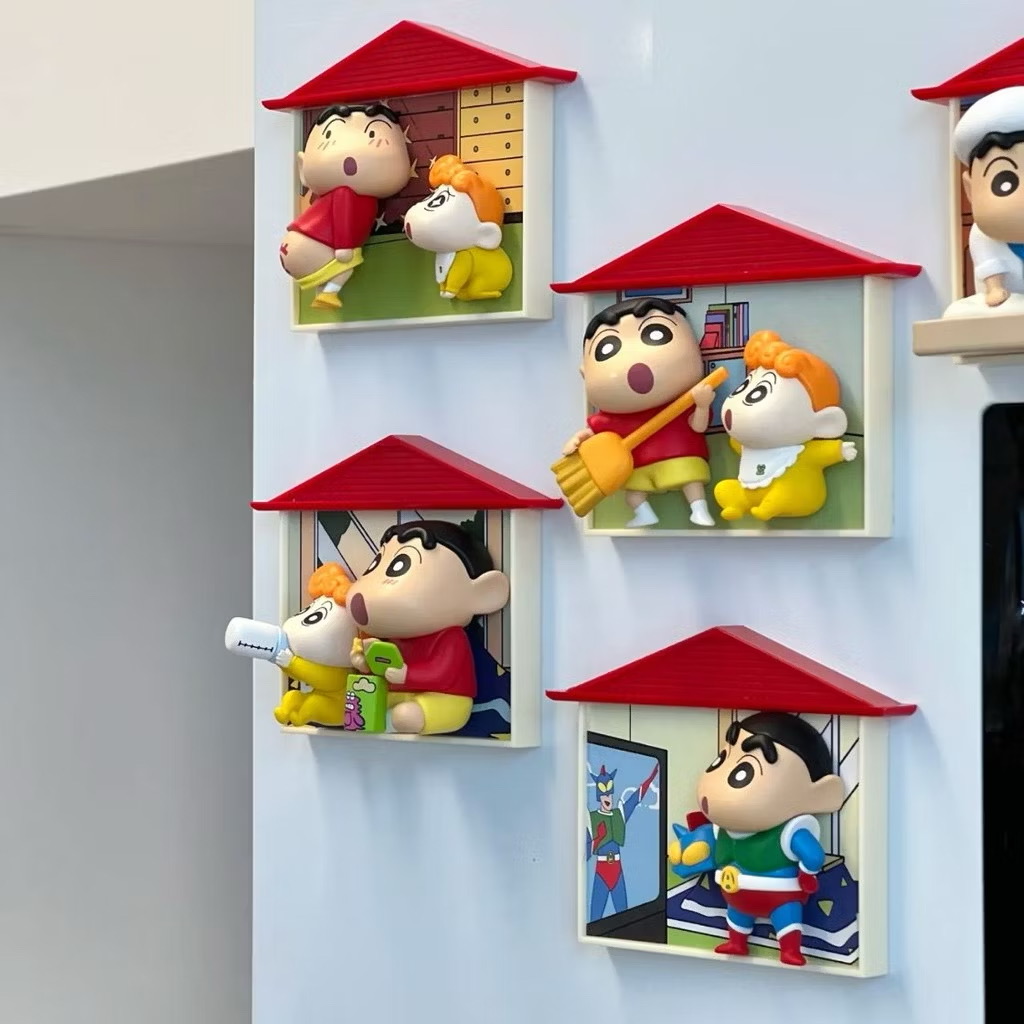 แม่เหล็กติดตู้เย็น ได้ 1ตัว Crayon Shinchan Nohara Family Series Fridge Magnet