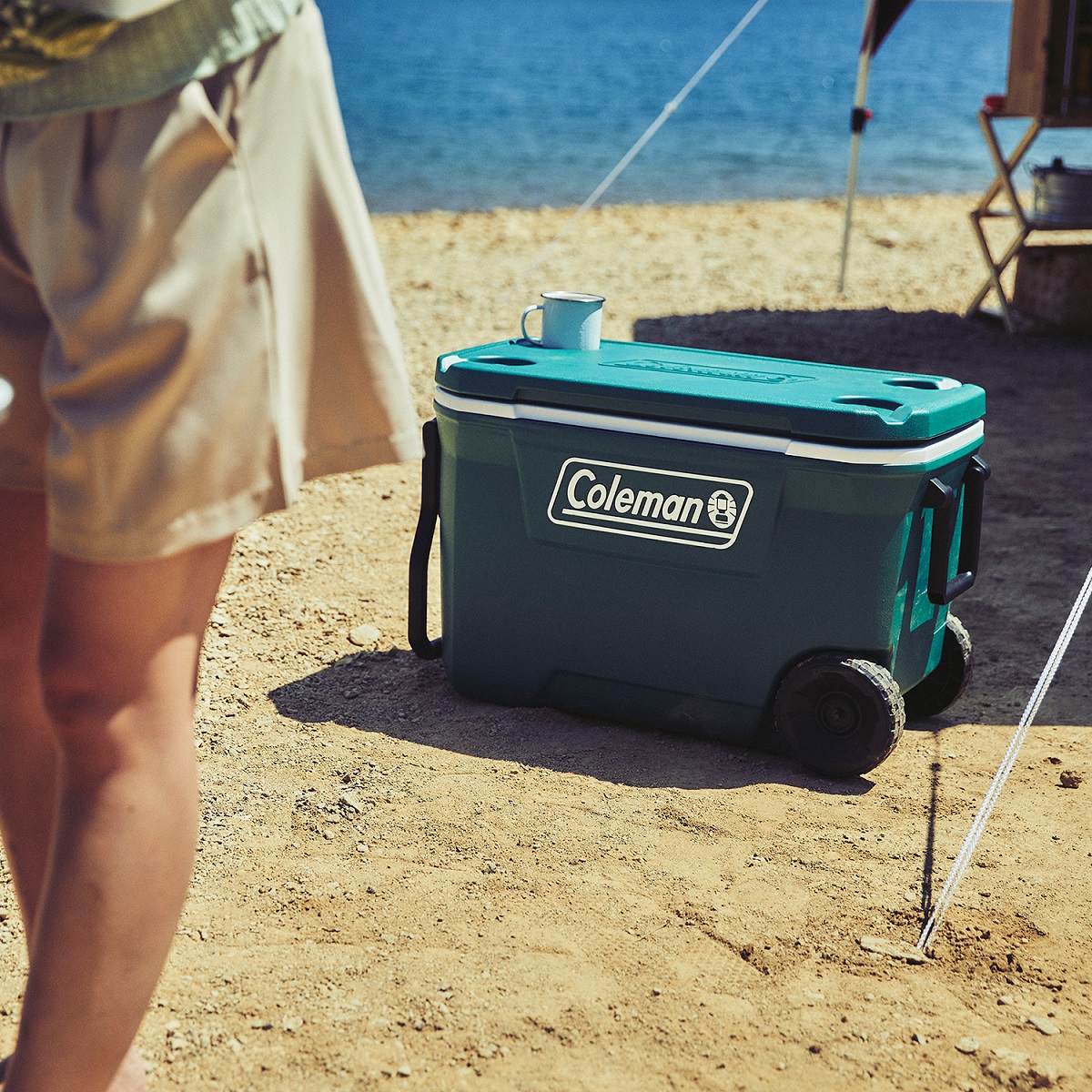 กระติกน้ำแข็ง Coleman Extreme Wheel Cooler / 62QT (Evergreen)
