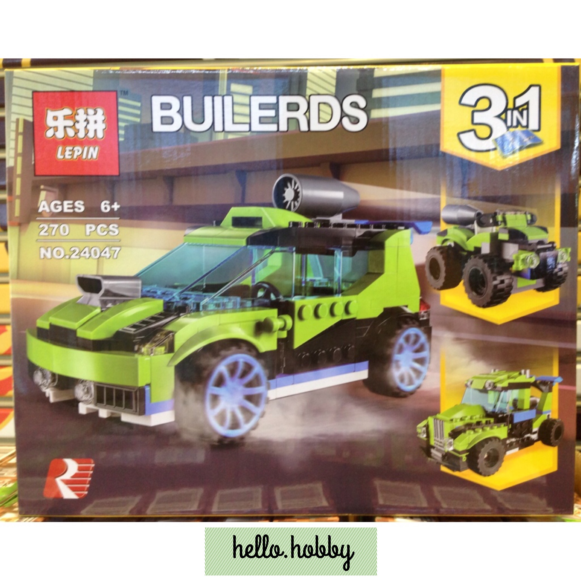 LEPIN 24047 Creator 3-in-1 Rocket Rally Car 270pcs