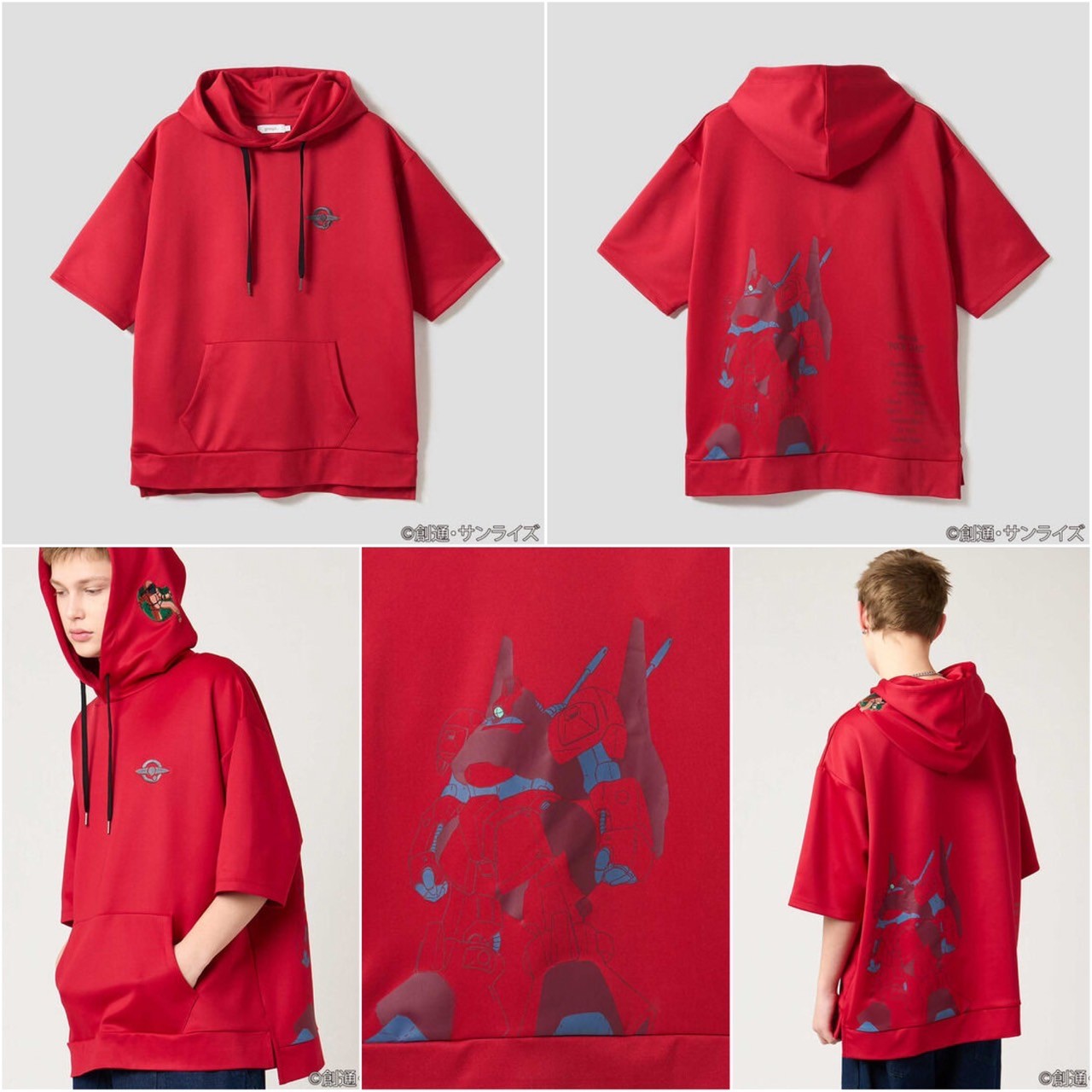 PRE-ORDER : STRICT-G graniph "Mobile Suit Z Gundam" Half-Zip Big Silhouette T-Shirt