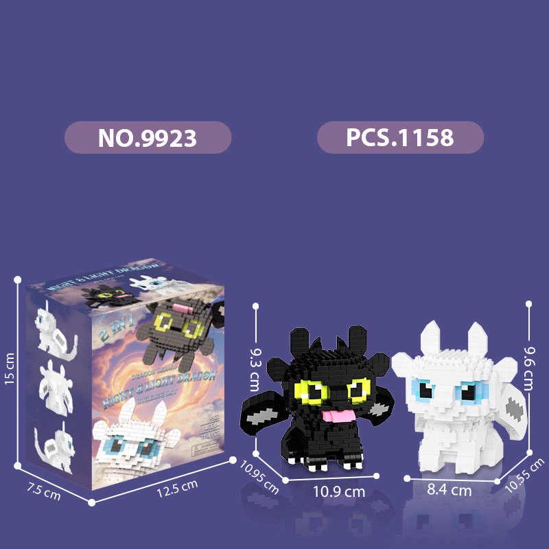 ตัวต่อนาโน เขี้ยวกุด Size XL - 9921 - 9922 - How to Train Your Dragon