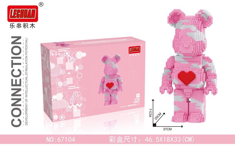 Lechuan 67104 Pink Bearbrick 8038pcs