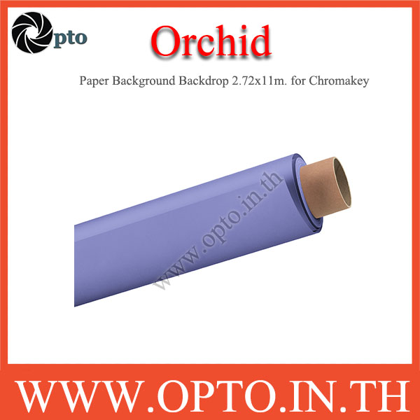 Orchid Paper Background Backdrop 2.72x11m. for Chromakey ฉากกระดาษสีม่วงอ่อน Seamless Paper no.29