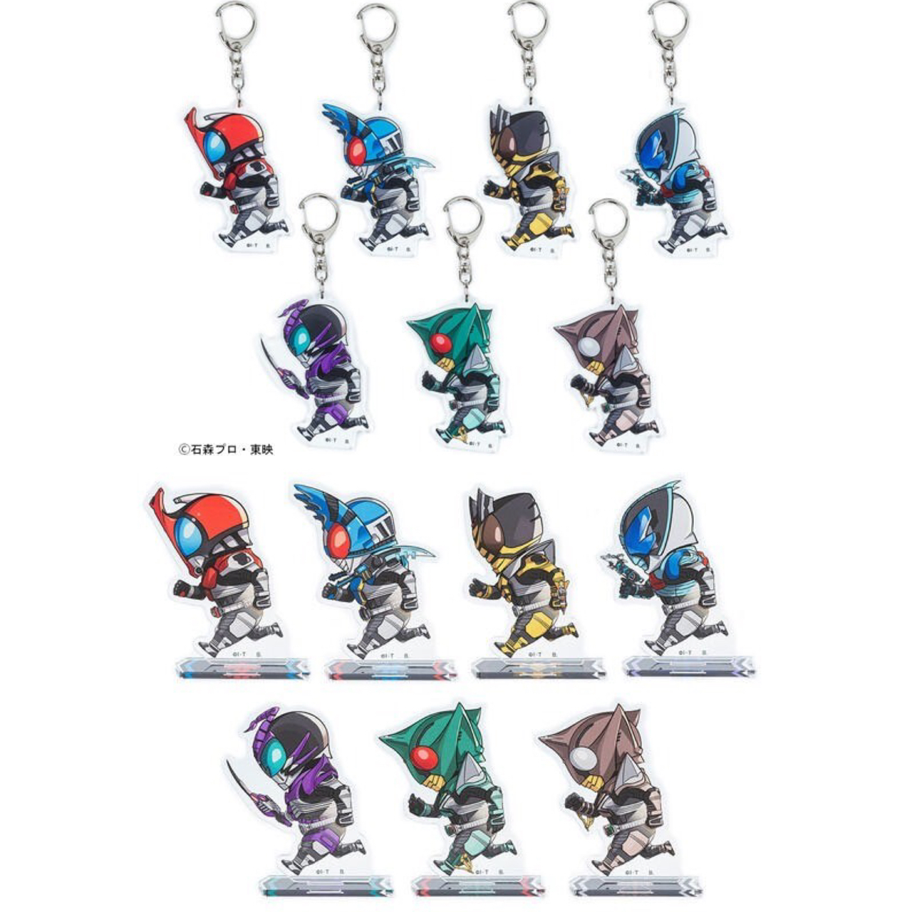 PRE-ORDER : Kamen Rider Kabuto Running Deformed Series Acrylic Keychain / Stand (7 types in total)