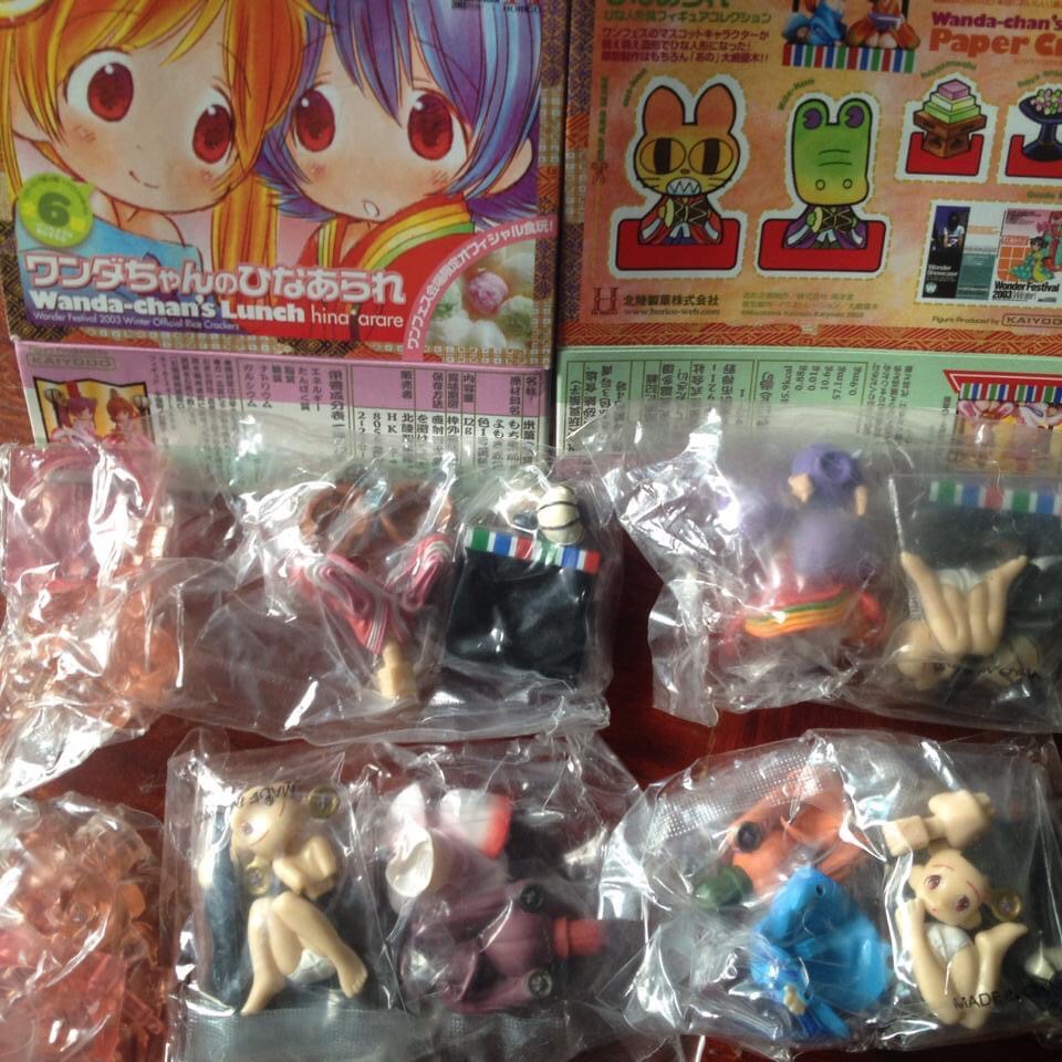 Gashapon - Wanda-chan's Lunch Hina-arare Hina Doll Style Figure Collection Wonder Festival 2003 Winter Official Rice Crackers Limited by Kaiyodo (Set of 6)