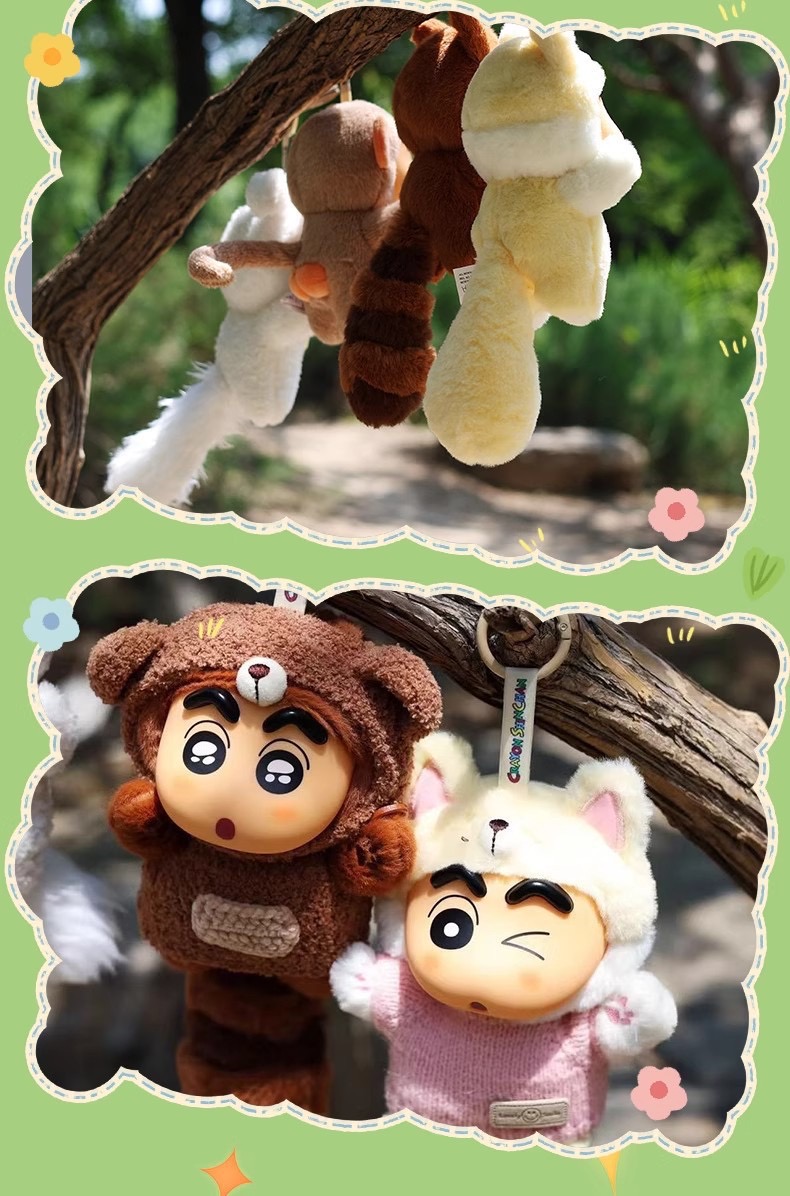 ตุ๊กตาพวงกุญแจ Crayon Shinchan Big Tail Series Plush Pendant Keychain by 52Toys