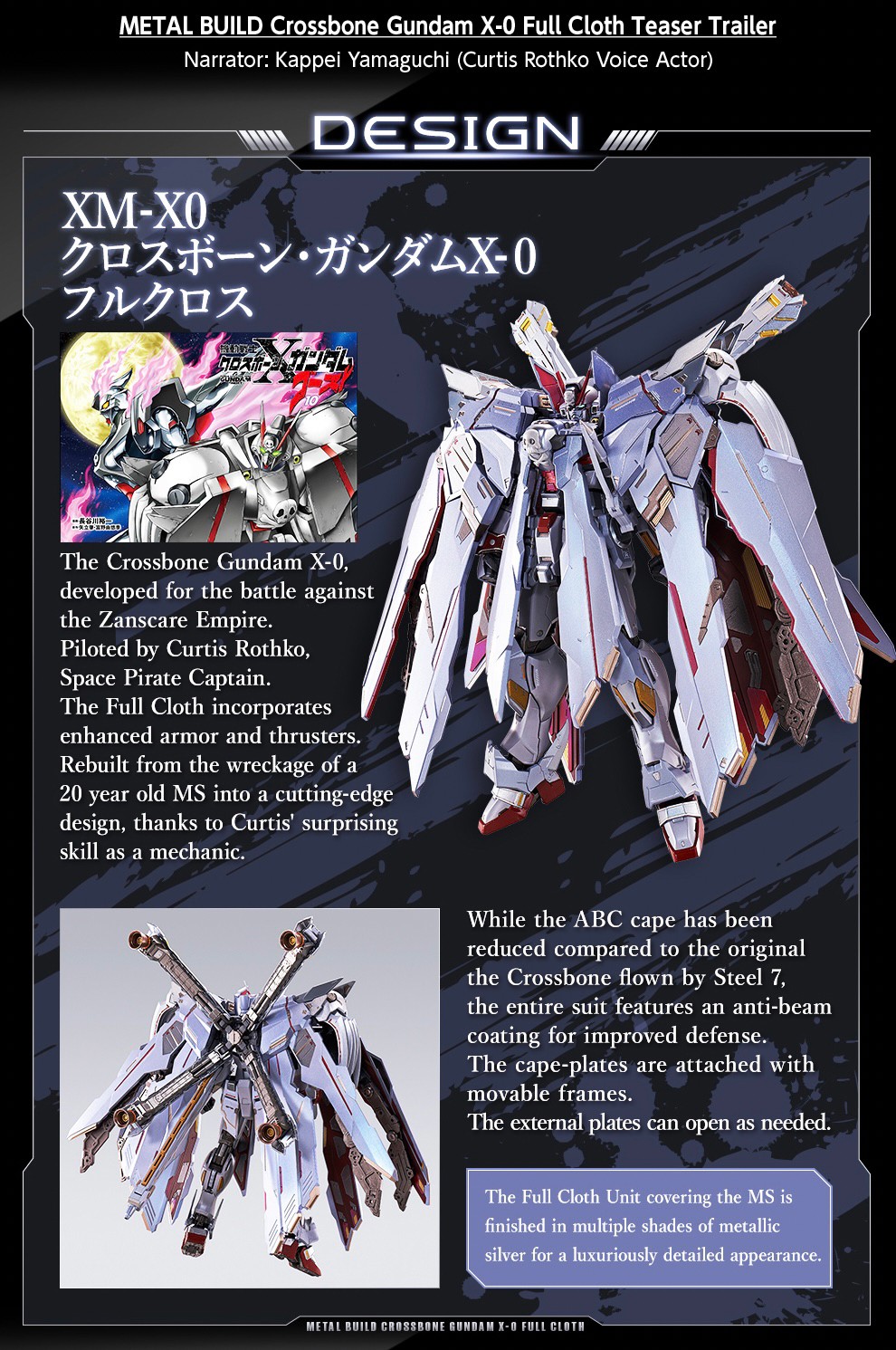 Gundam - METAL BUILD Crossbone Gundam X-0 Full Cloth by Premium Bandai (Lot JP มีกล่องน้ำตาล)