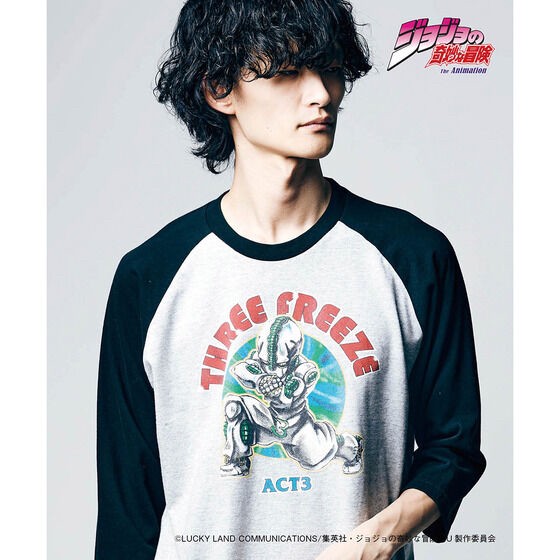PRE-ORDER : JoJo's Bizarre Adventure: Diamond is Unbreakable [glamb] Echoes Act3 Raglan T-shirt