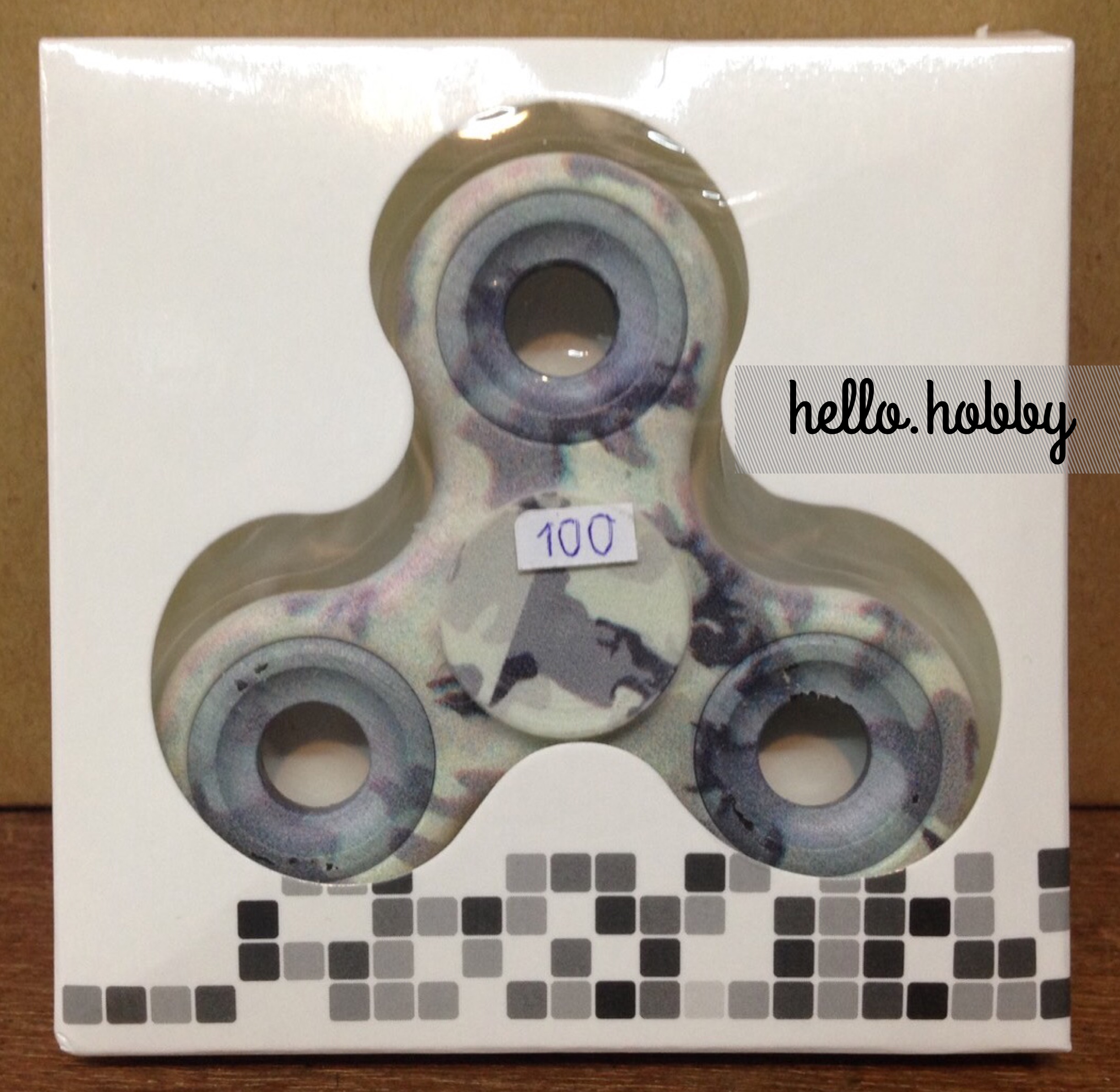 Fidget Spinner - Classic White Camouflage