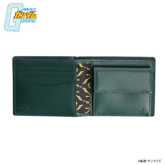 PRE-ORDER : Mobile Suit Gundam Zabi Family Motif Leather Accessory Item Bi-fold Wallet
