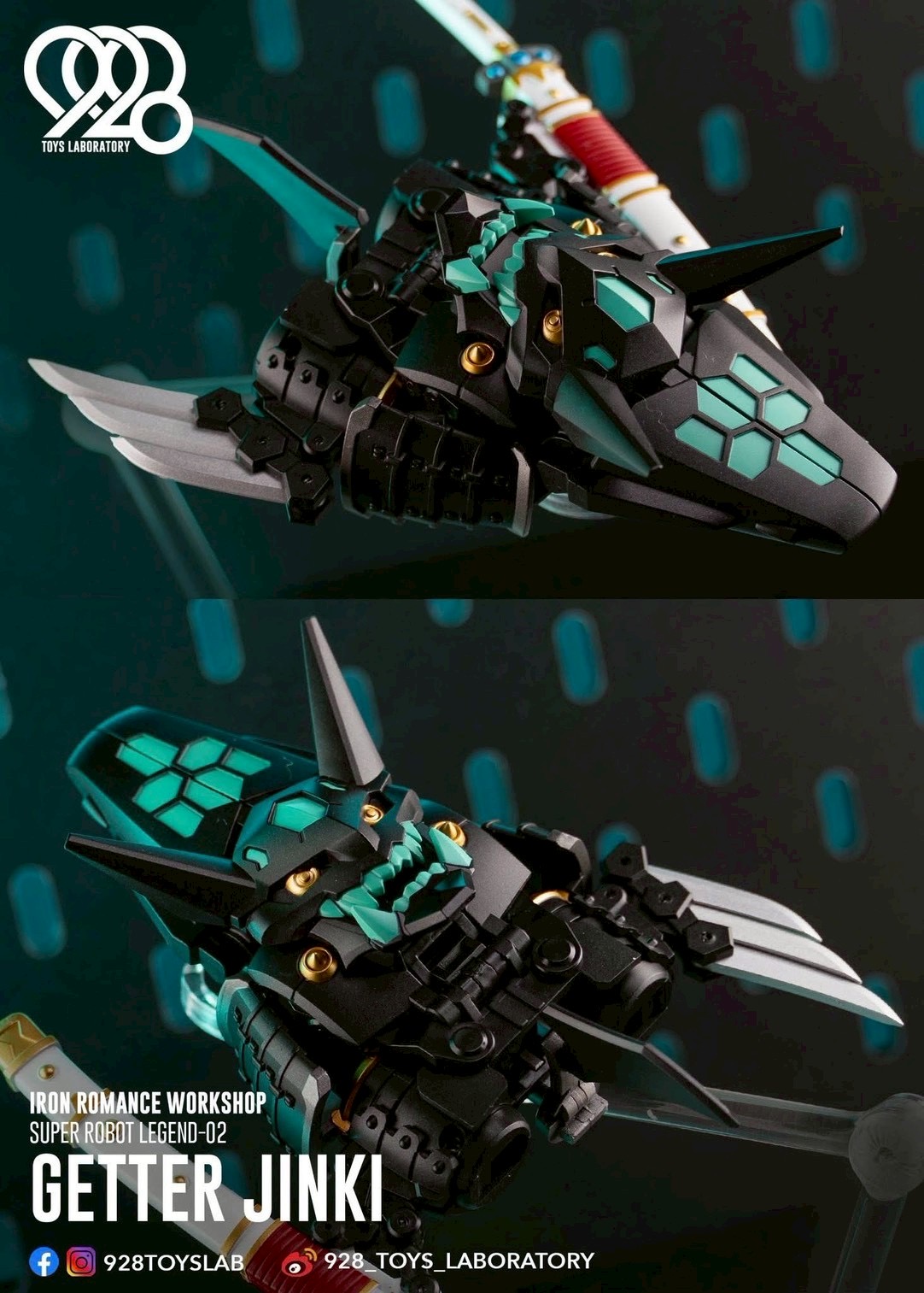 Super Robot Legend - Black Getter JINKI Deformable Movable Figure by Dragon Horse x Iron Romance Workshop