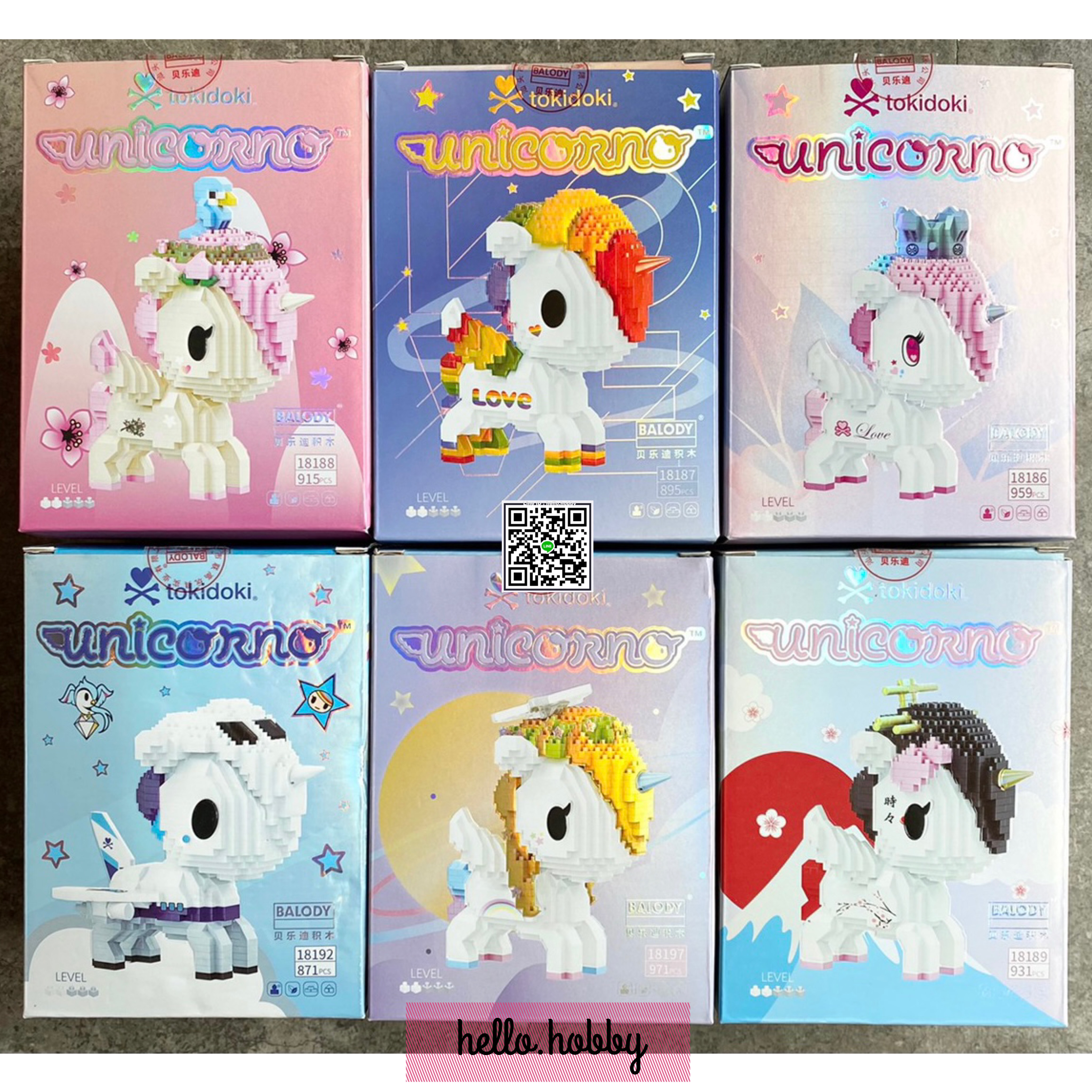 Balody 18186-18197 Tokidoki Unicorno