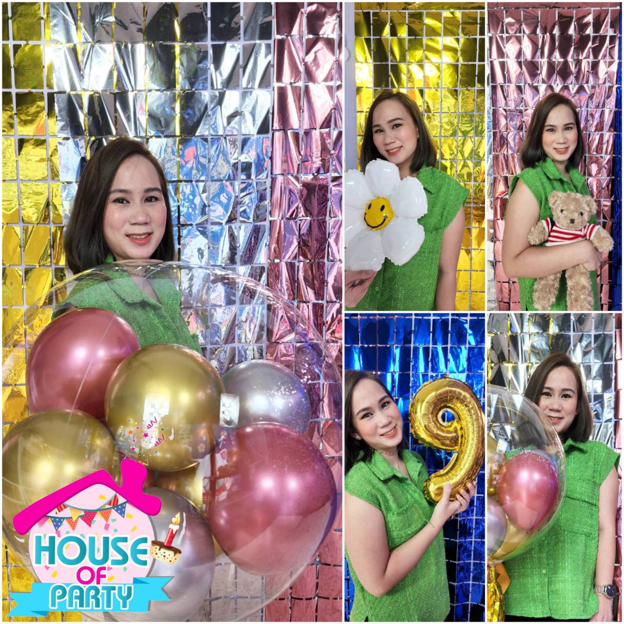 ม่านฟอยล์สี่เหลี่ยมวิบวับ