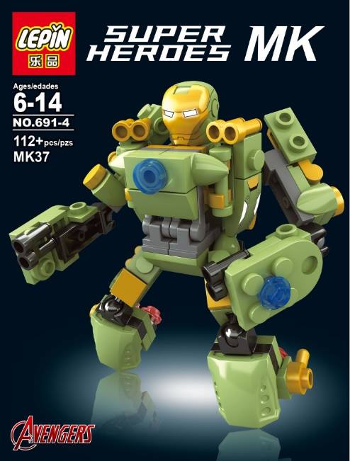 Lepin 691 1-6 Super Heroes Iron Man 6 in 1